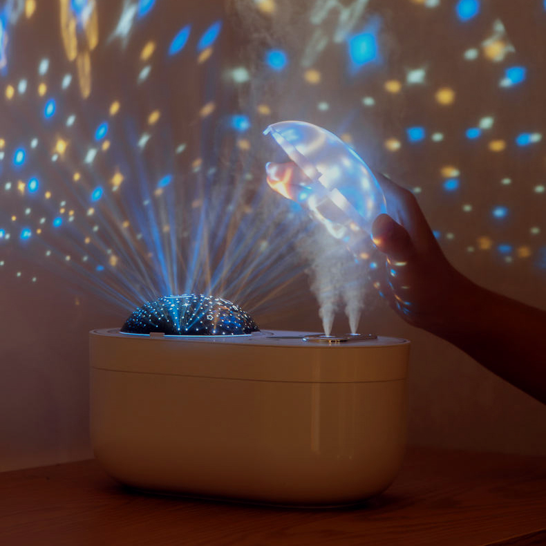 ÕHUNIISUTAJA ÖÖLAMP STARS PROJEKTOR Lisafunktsioonid automaatne väljalülitus öövalguse taimer öörežiimi ekraan