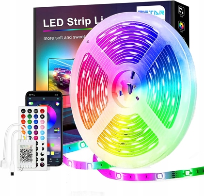 Taśma LED 15M RGB 5050 Bluetooth APLIKACJA ZESTAW