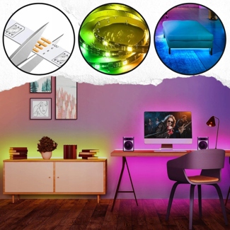 Taśma LED 20M RGB 5050 Bluetooth APLIKACJA ZESTAW Barwa światła wielokolorowy