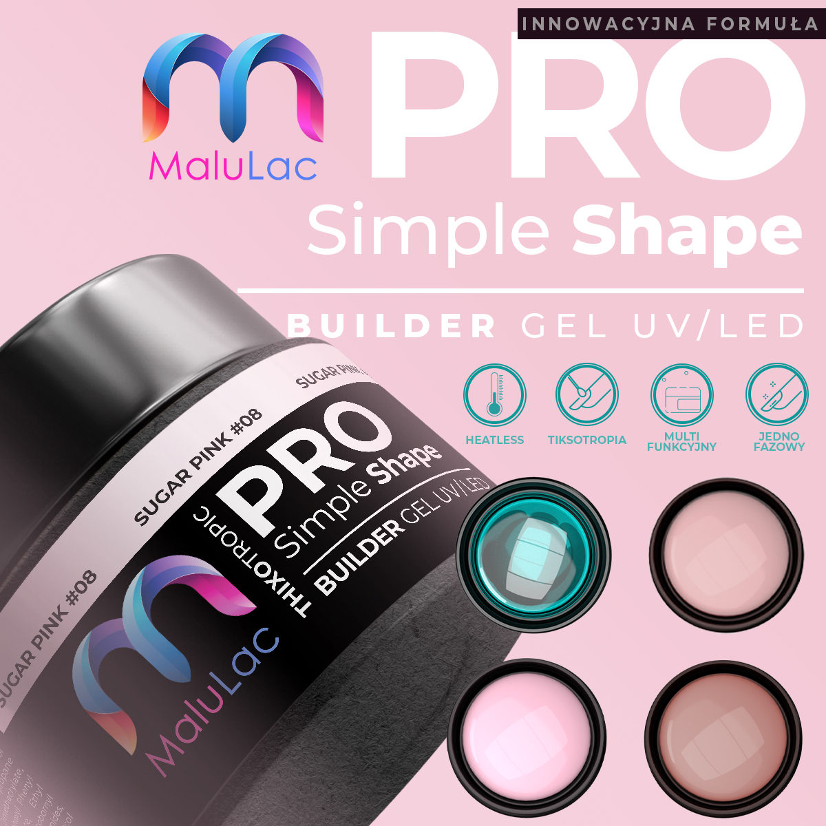 Malulac Nail komplekt,akrüülgeel+geellakid.Komplekti kuulub: alus,hübriidne pealislakk