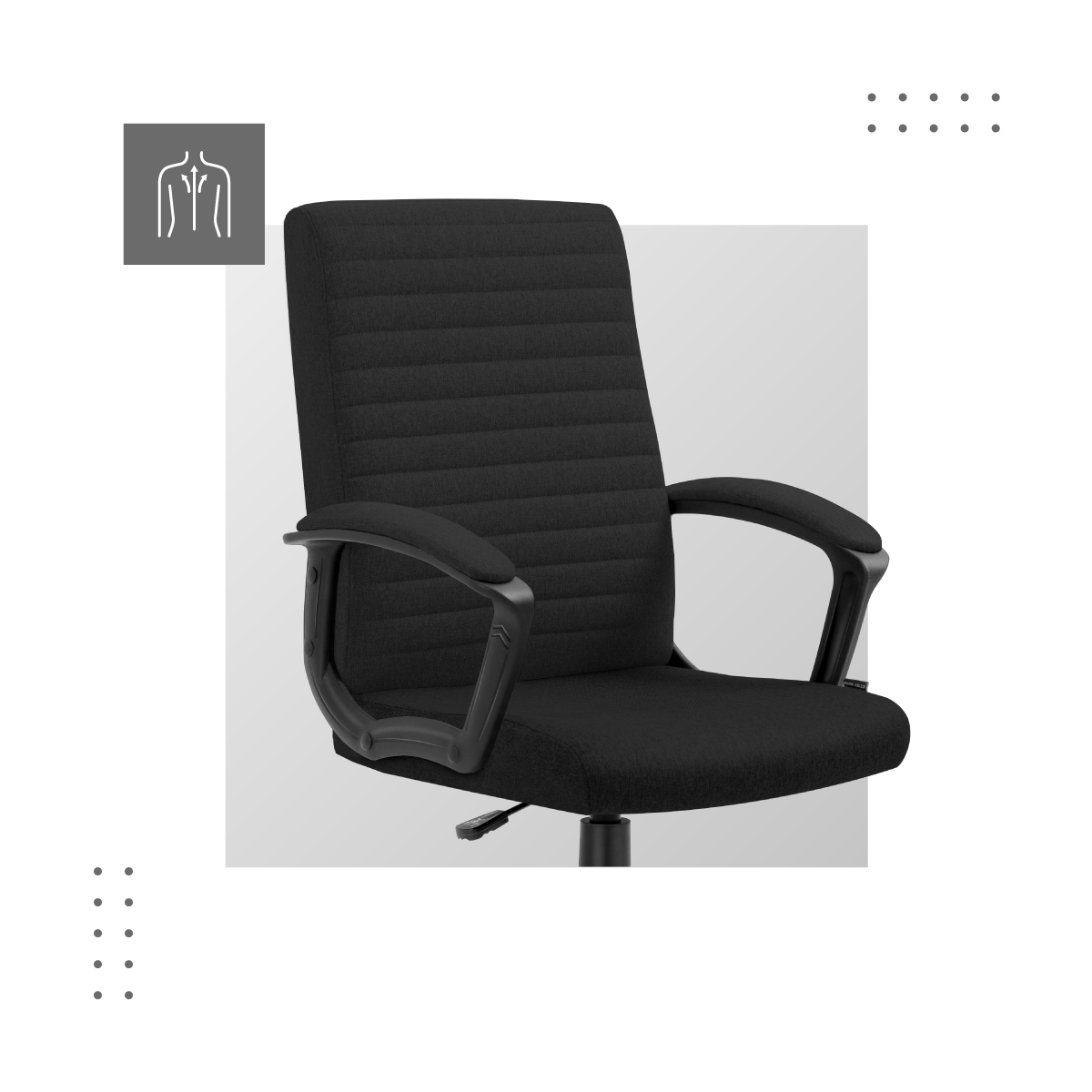 Ergonomiczny stelaż w fotelu Boss 2.5 Black