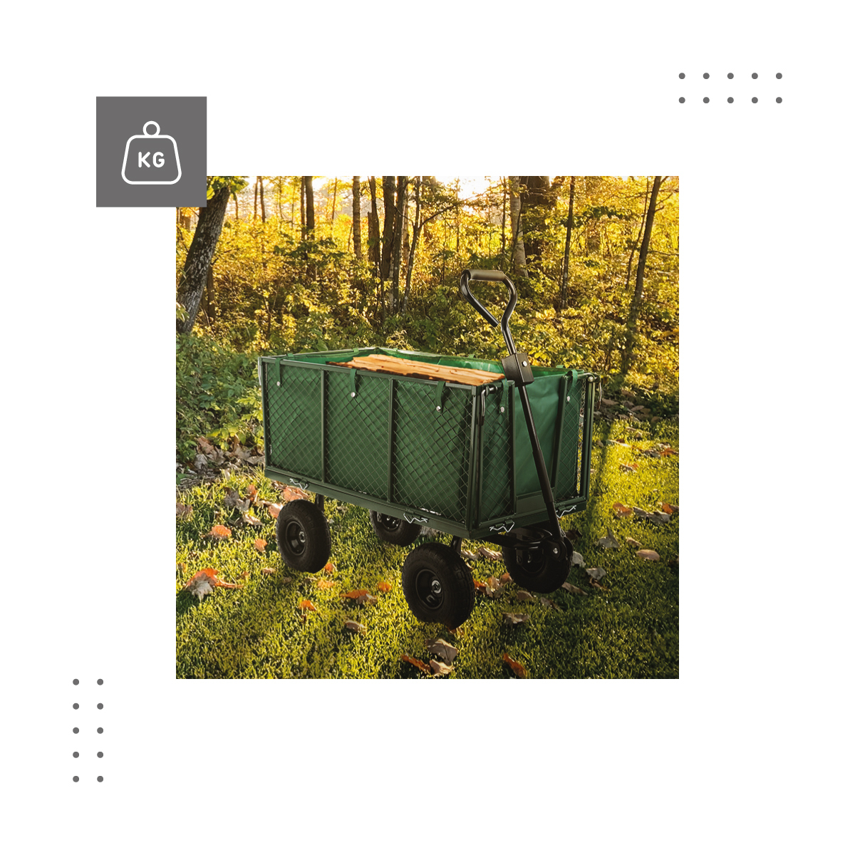 Cart 4.5 wózek ogrodowy z obciążeniem do 350 kg