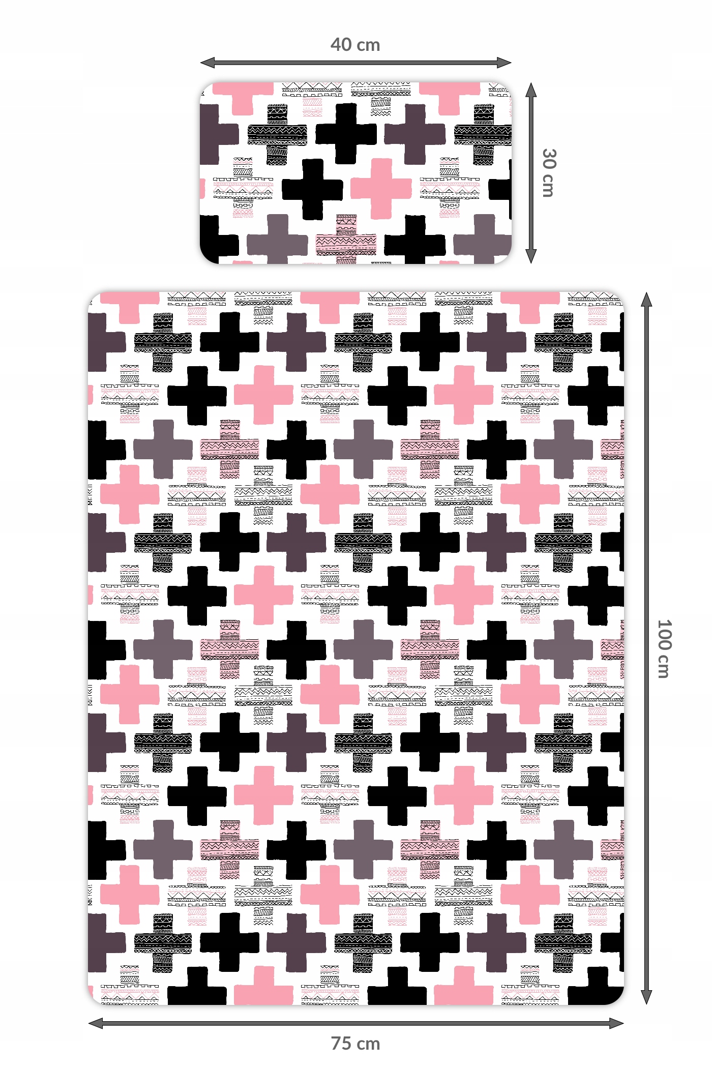 Täidisega voodipesukomplekt lasteaiale Teki laius 75 cm