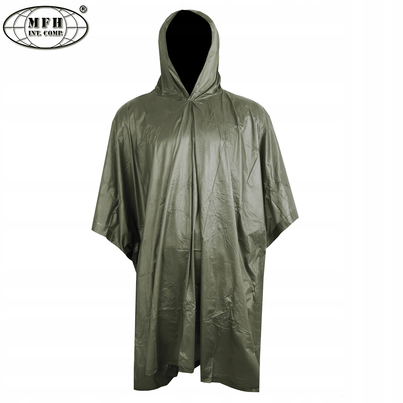 Peleryna Przeciwdeszczowa Ponczo z Kapturem MFH Poncho Vinyl GREEN OLIVE EAN (GTIN) 4044633018168