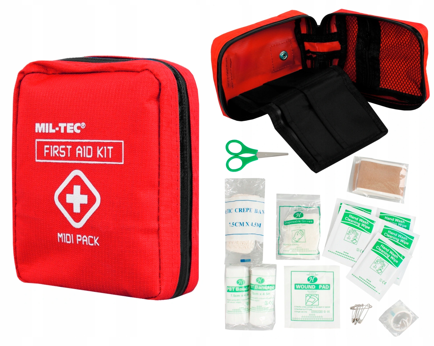 Apteczka Pierwszej Pomocy Turystyczna MIL-TEC First Aid Kit MIDI Czerwona