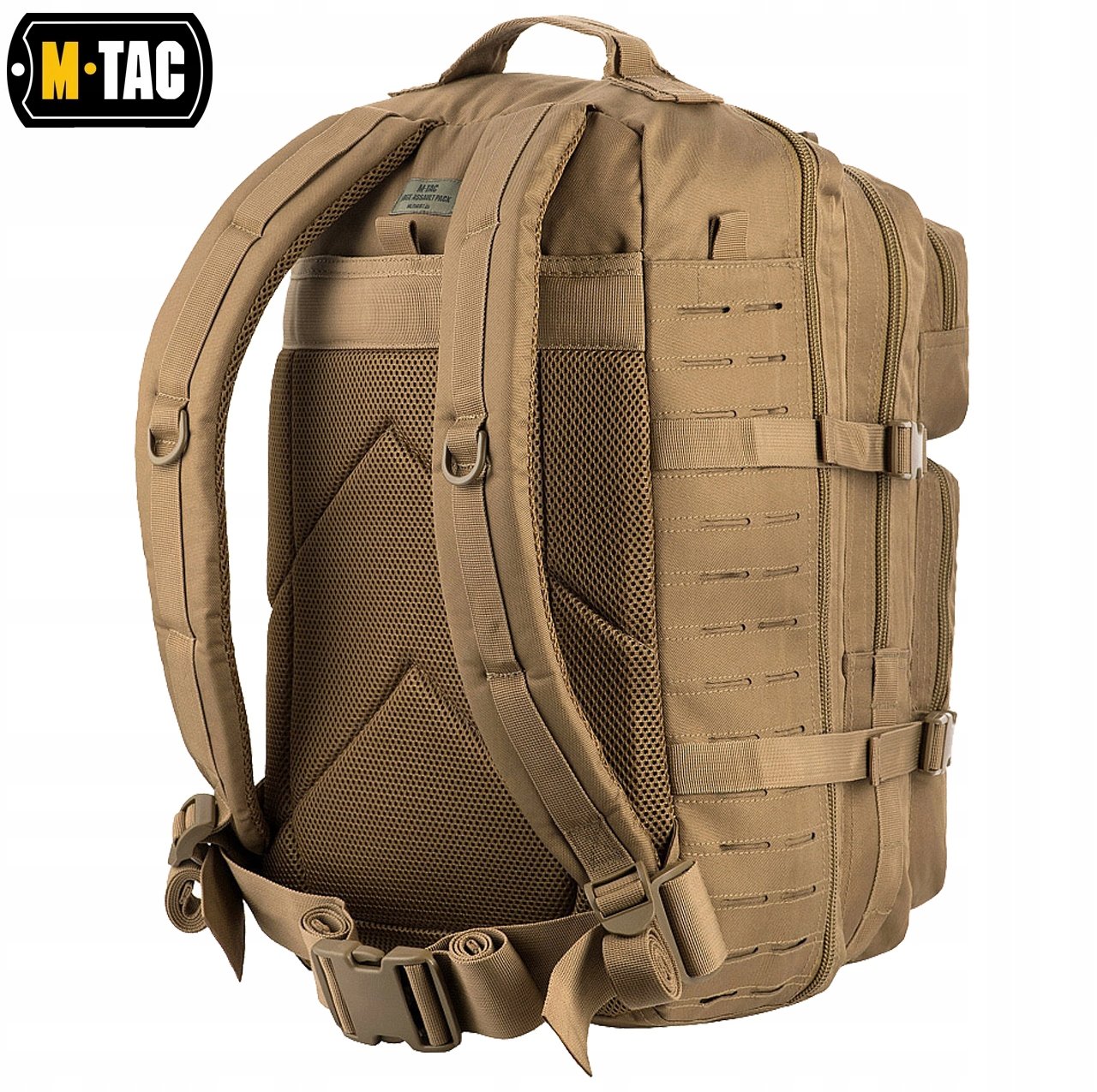 Plecak Turystyczny Wojskowy Large Assault Pack Laser Cut M-Tac Tan Pojemność 20-40 l