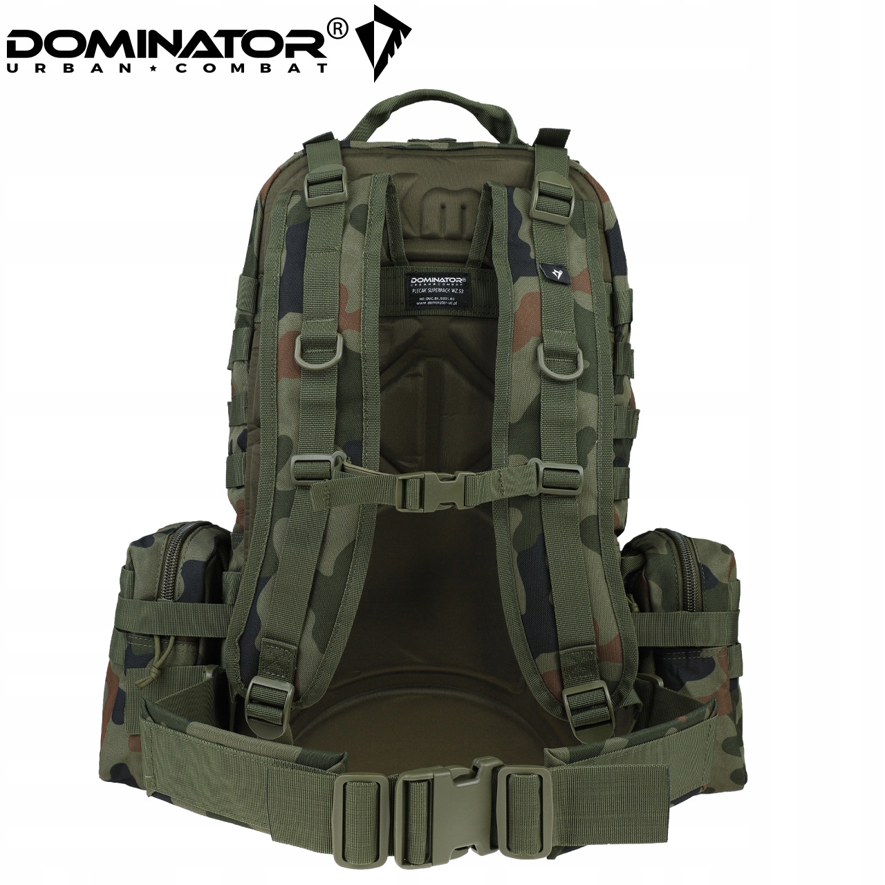 PLECAK MĘSKI WOJSKOWY DOMINATOR 50L MORO PL wz.93 Marka Dominator