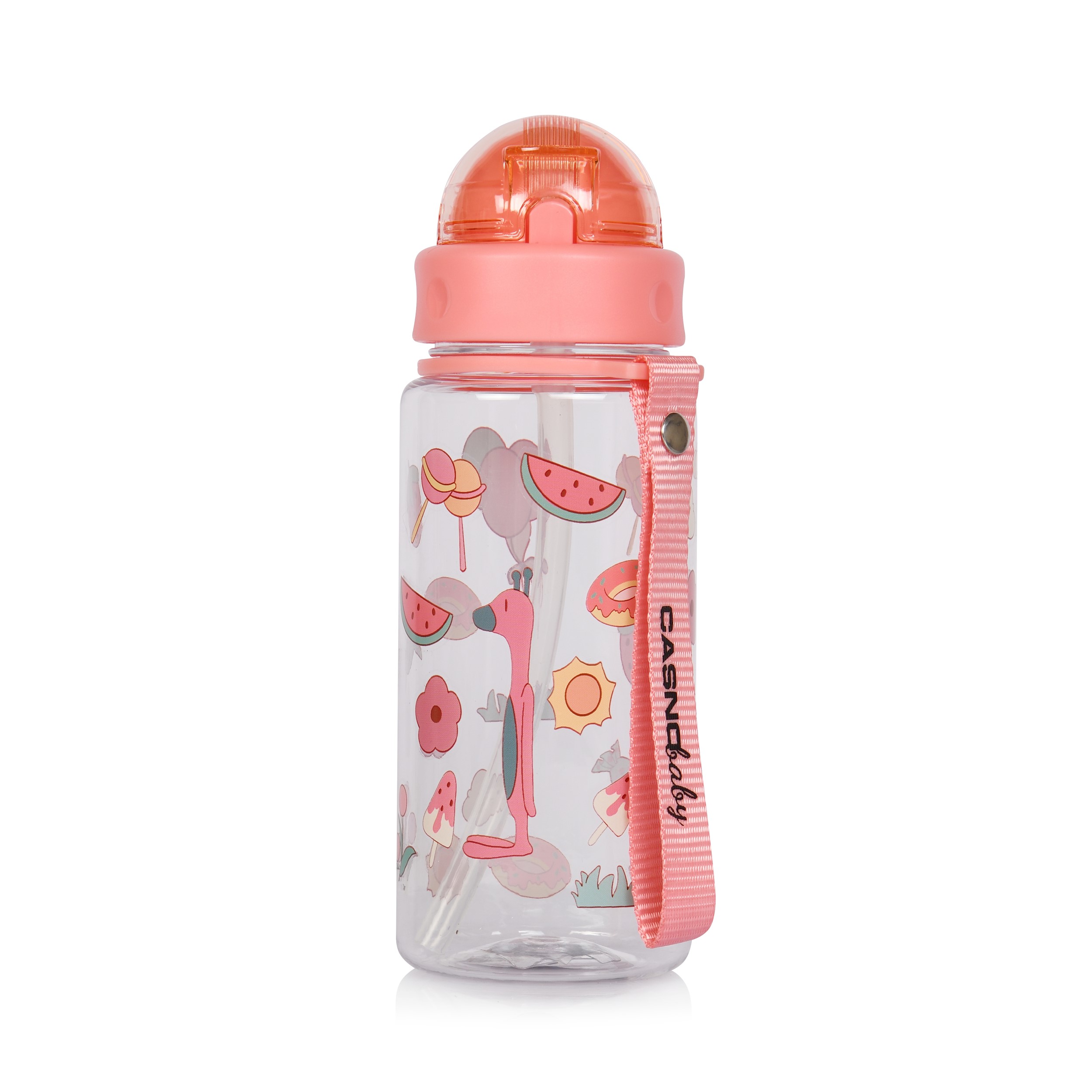 Lastepudel, veepudel, kõrs, BPAfree Casno, 0,4L, roosa