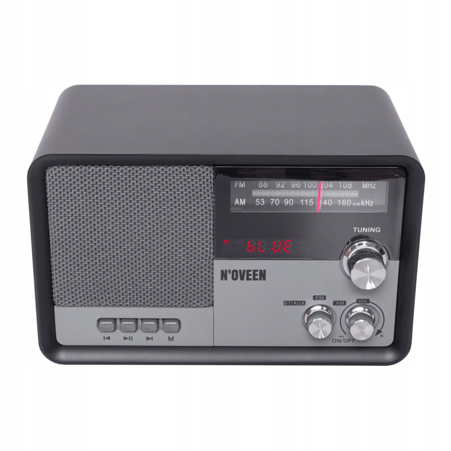 KLASSIKALINE KÖÖRADIO RETRO BLUETOOTH AM/FM aku must N'oveen bränd