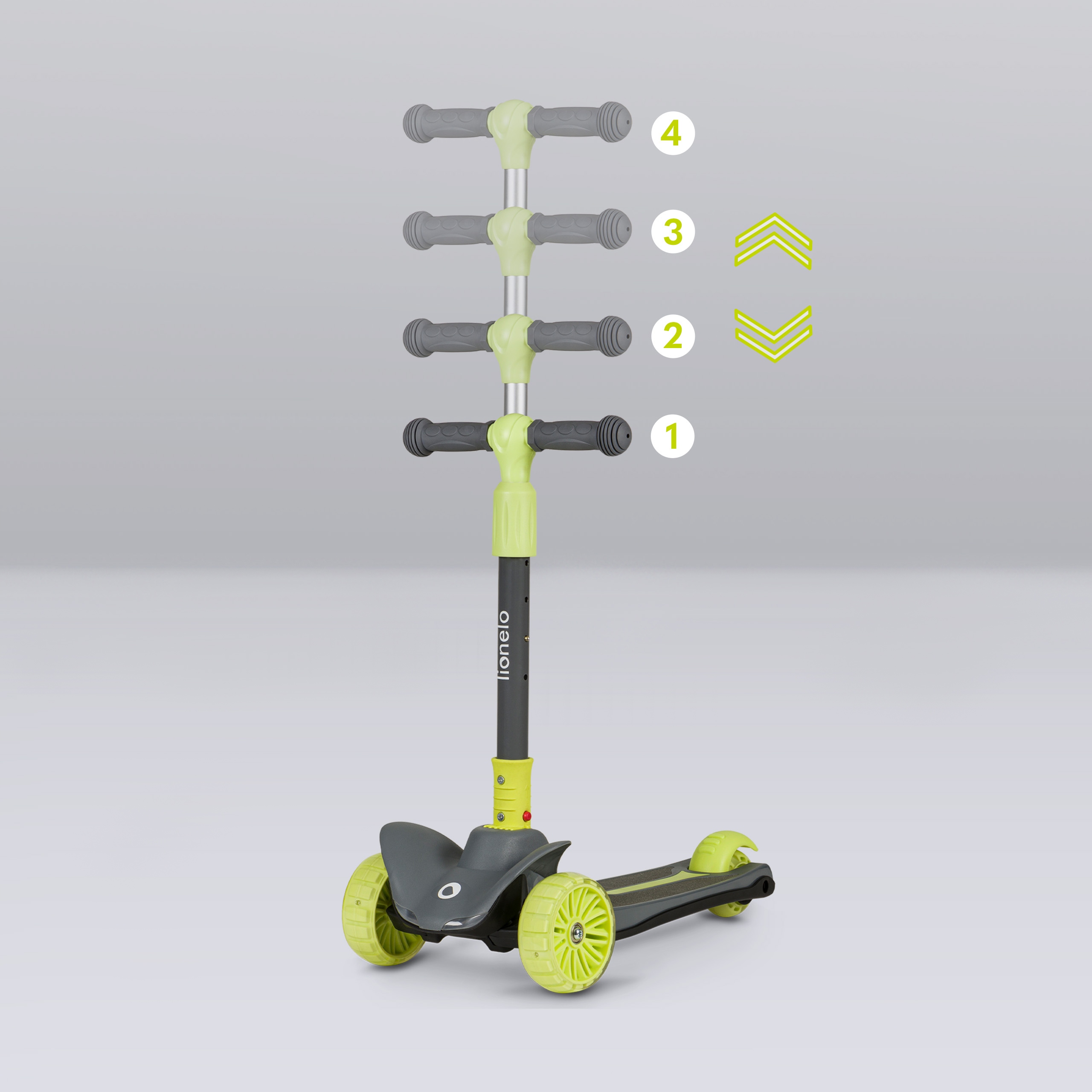 Kolmerattaline LED-ratastega tasakaaluliikur, Lionel Timmy HOLY PLATFORM Rataste arv 3