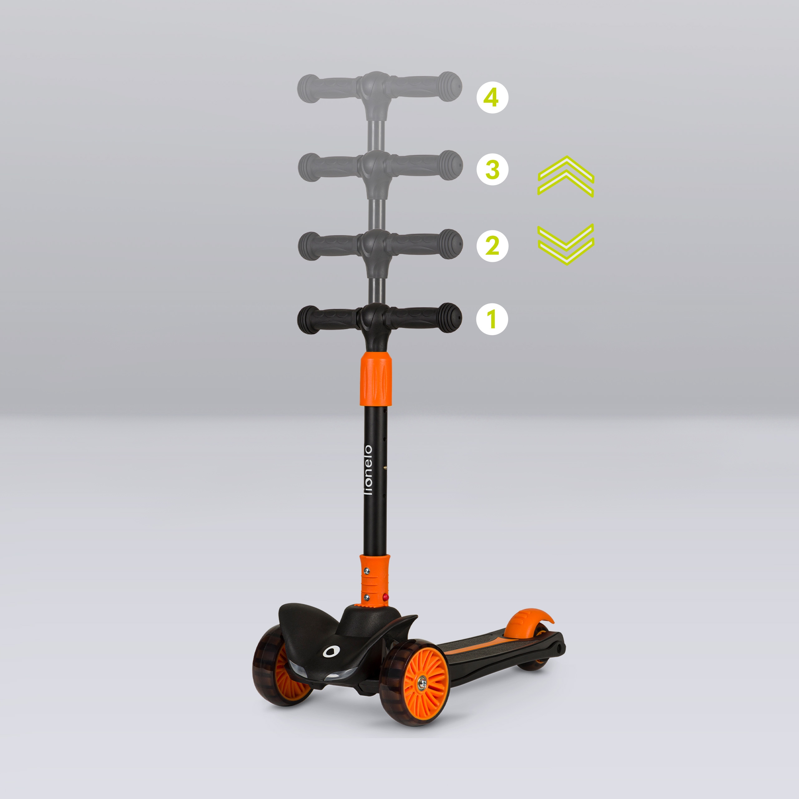 Kolmerattaline tasakaaluliikur LUMINOUS PLATFORM LED WHEELS 50kg Lionel Timmy plastikrattad