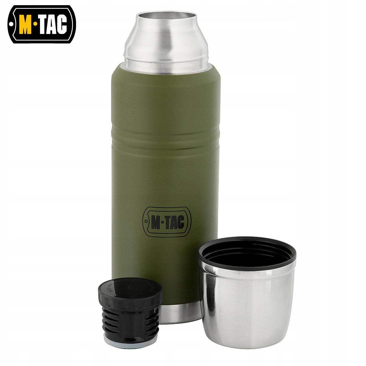 Termos Termiczny Turystyczny 750ml M-Tac Próżniowy stalowy kubek olive Model Termos 0,75 l