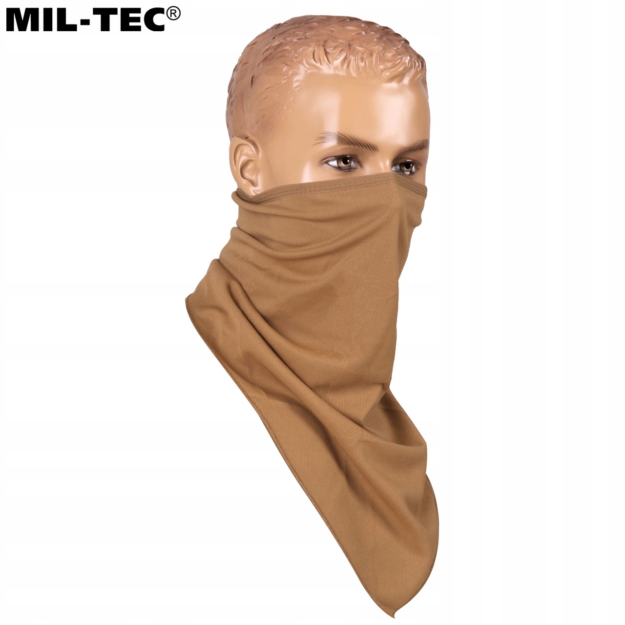 Chusta ochronna komin maska Mil-Tec Face Scarf - Coyote Brown Materiał dominujący Poliester