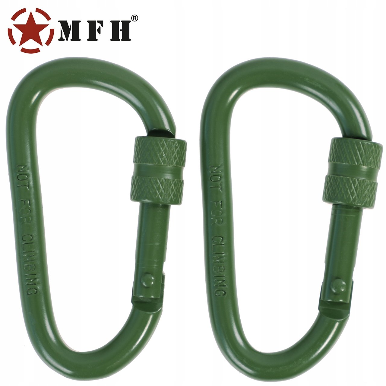 Karabińczyk uchwyt do kluczy plecaka MFH Screw Lock 60 mm Olive - 2 szt. oryginał / kopia oryginał