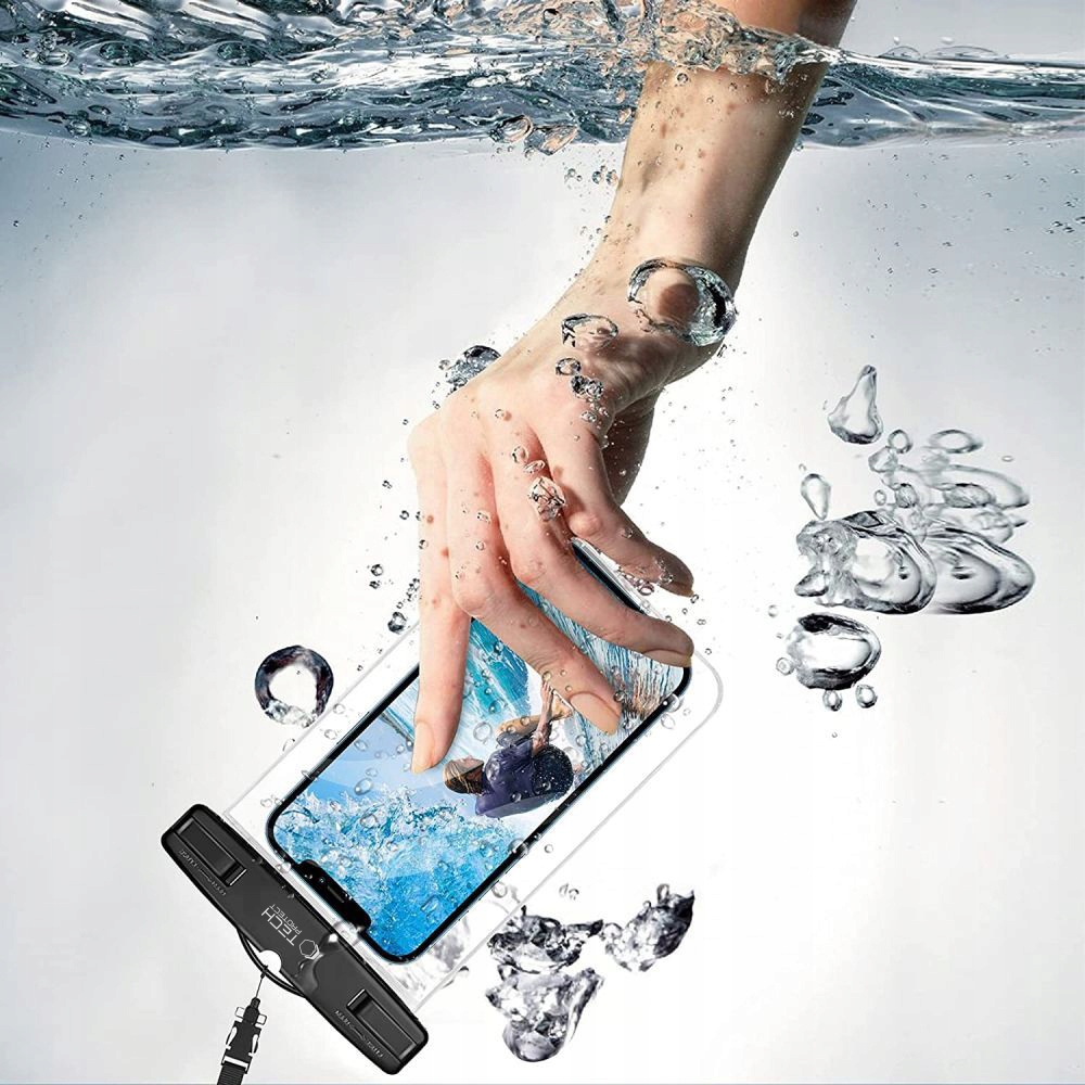 WATERPROOF IPX8 WATERPROOF DĖKLAS TELEFONUI KAYAK BEACH POOL Gamintojas Tech-protect