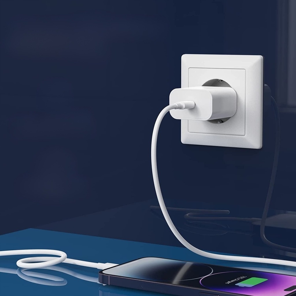 GREITAS TINKLO Įkroviklis USB C 20W + 1M KABELAS IPHONE LIGHTNING PRO Išėjimo srovė 5000,1 mA