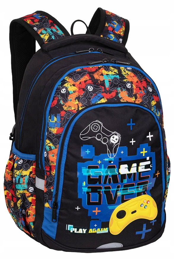 CoolPack PRIMER GAME COLORINO SCHOOL BACKPACK + PIETULIO DĖKLAS Rinkinio komponentai Penalas