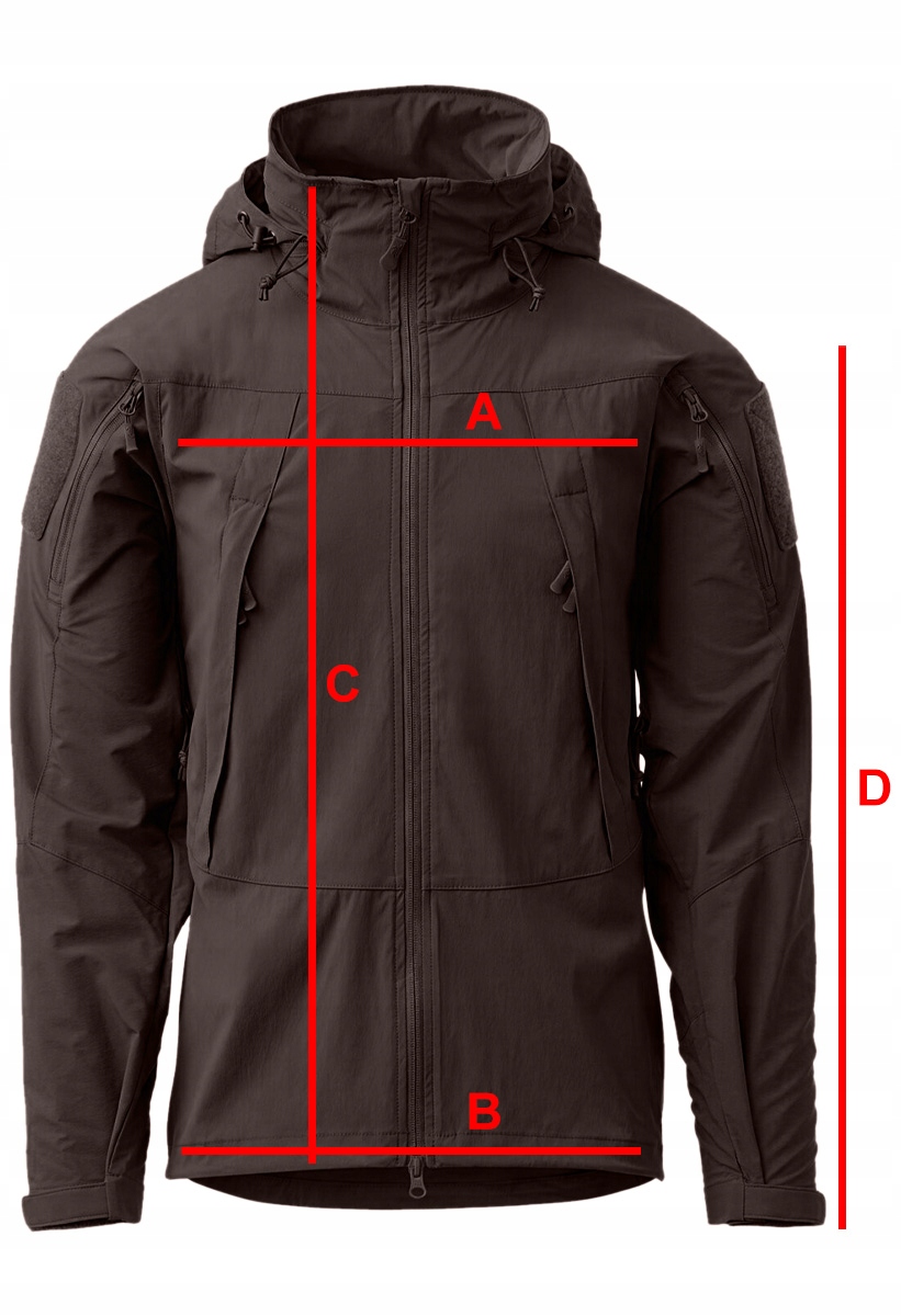 Kurtka męska z kapturem Helikon Trooper MK2 Storm Softshell Earth Brown 3XL Linia plus size (duże rozmiary)