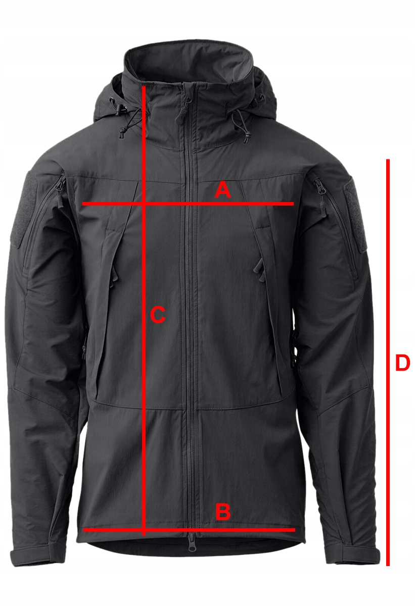 Kurtka męska z kapturem Helikon Trooper MK2 Storm Softshell Shadow Grey 3XL Linia plus size (duże rozmiary)