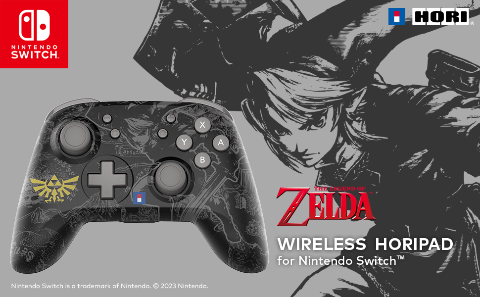 WIRELESS HORIPAD ZELDA SWITCH NINTENDO CONTROLLER TEARS OF THE KINGDOM TOTK