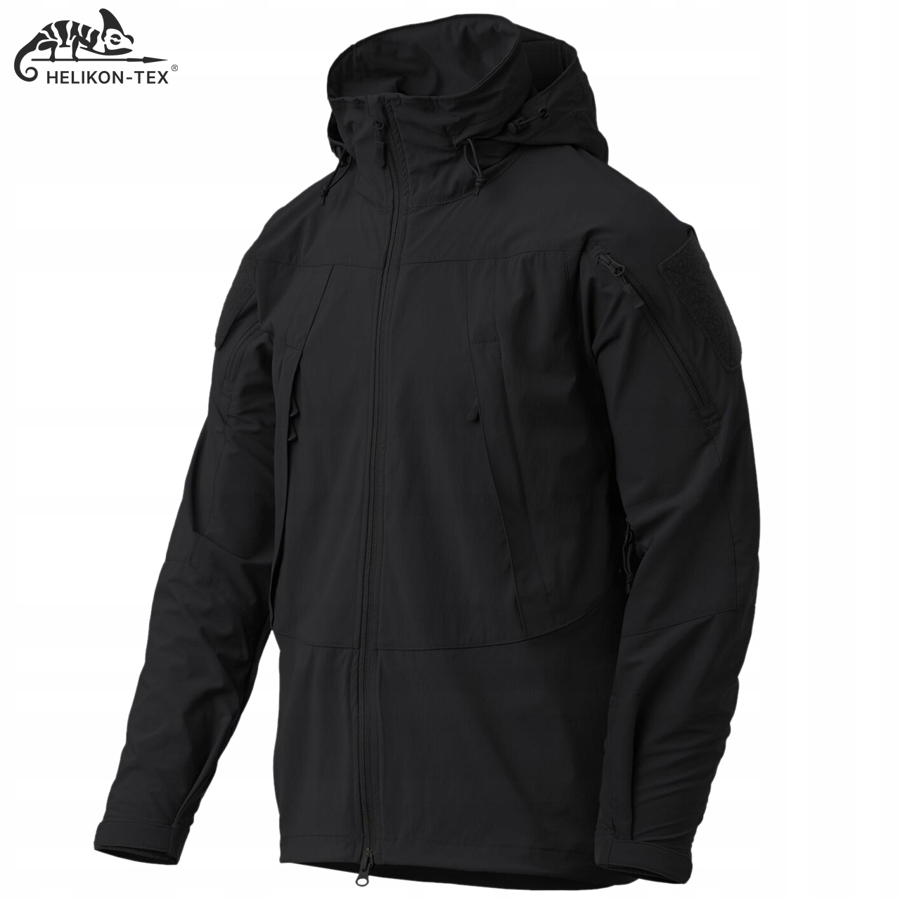 Kurtka męska z kapturem Helikon Trooper MK2 Storm Softshell Czarna 3XL Rozmiar 3XL