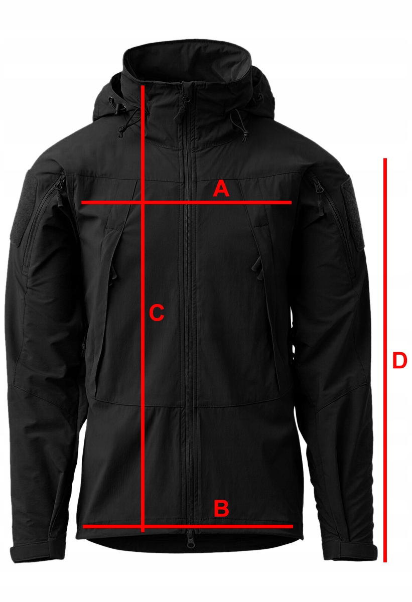 Kurtka męska z kapturem Helikon Trooper MK2 Storm Softshell Czarna 3XL Linia plus size (duże rozmiary)