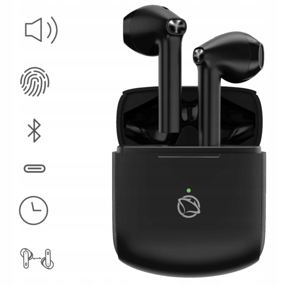 Manta RYTMO X belaidės į ausis įdedamos ausinės juodos TWS mikrofonas 59ms Gamintojo kodas MANTA WIRELESS IN-EAR HEADPHONES