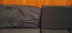 Комплект уличной мебели с подушками, 7 частей, чёрный / синий отзыв