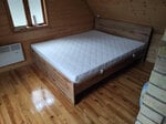Кровать BRW Nuis 160x200 см, коричневая