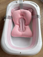 Дорожная силиконовая детская ванночка, розовая