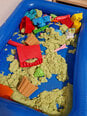 Gerardo's Toys Secret Sand kineetiline liiv 3 tööriistaga, roheline 1 kg