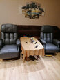 Tugitool recliner MC Akcent Calgary Comfort L, matt pruun/beež