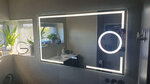 LED peegel Atlanta New 120x70cm, hõbedane