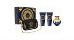 Rinkinys moterims Versace Dylan Blue Femme: EDP 100 ml + dušo gelis 100 ml + kūno losjonas 100 ml + kosmetinė hind