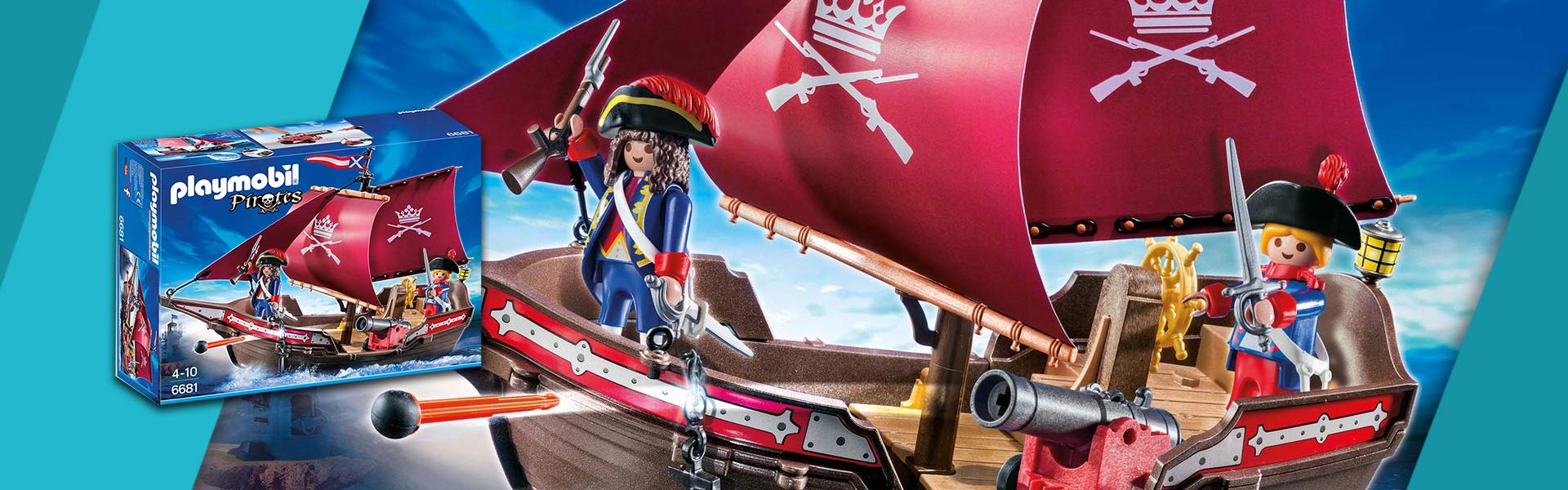 70151 PLAYMOBIL® Pirates, пиратский корабль с подводным двигателем PIRATES PLAYMOBIL®