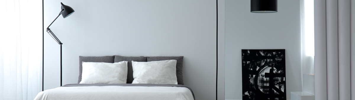 minimalistlik hallides toonides magamistuba